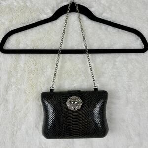Brighton Hardcase Alligator-Pattern Clutch/ Shoulder Purse BAG